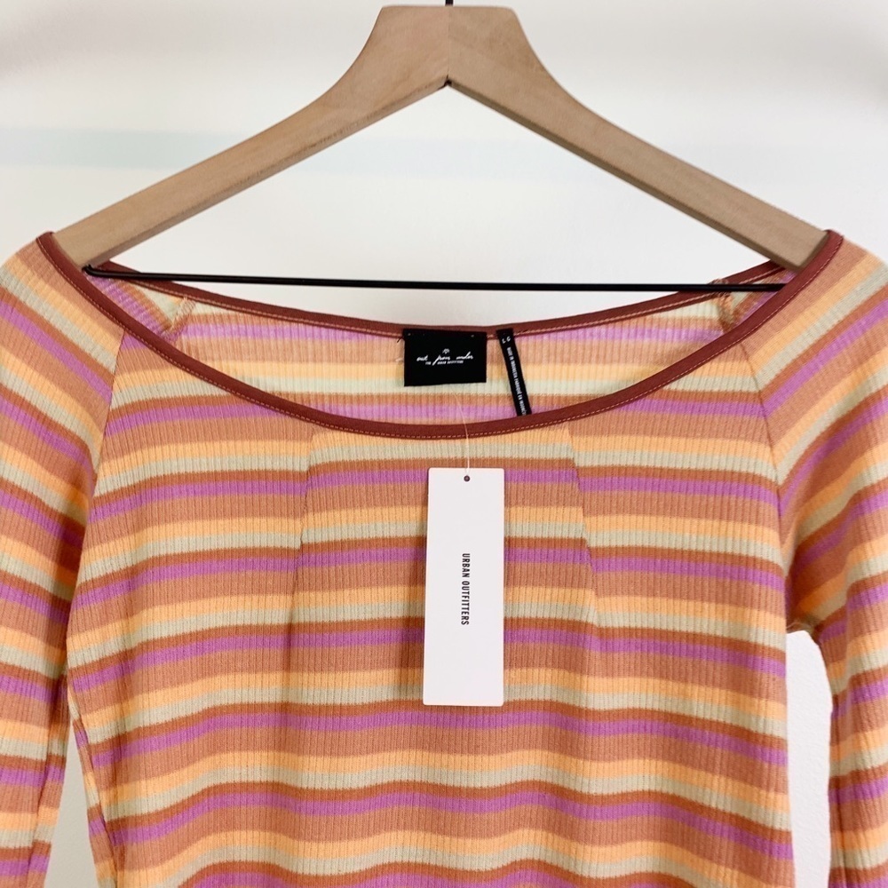 NWT UO Out From Under Winnona Striped Cropped Top - Picture 4 of 6